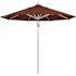 California Umbrella 9 ft. Silver Aluminum Commercial Market Patio Umbrella with Pulley Lift in Henna Sunbrella