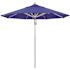 California Umbrella 9 ft. Silver Aluminum Commercial Market Patio Umbrella with Pulley Lift in Pacific Blue Sunbrella