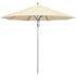California Umbrella 9 ft. Silver Aluminum Commercial Market Patio Umbrella with Pulley Lift in Canvas Sunbrella