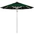 California Umbrella 9 ft. Silver Aluminum Commercial Market Patio Umbrella with Pulley Lift in Forest Green Sunbrella