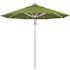 California Umbrella 9 ft. Silver Aluminum Commercial Market Patio Umbrella with Pulley Lift in Specturm Cilantro Sunbrella
