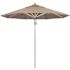California Umbrella 9 ft. Silver Aluminum Commercial Market Patio Umbrella with Pulley Lift in Taupe Sunbrella