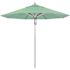 California Umbrella 9 ft. Silver Aluminum Commercial Market Patio Umbrella with Pulley Lift in Spectrum Mist Sunbrella