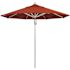 California Umbrella 9 ft. Silver Aluminum Commercial Market Patio Umbrella with Pulley Lift in Terracotta Sunbrella
