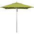 California Umbrella 7.5 ft. Square Silver Aluminum Commercial Market Patio Umbrella with Pulley Lift in Macaw Sunbrella