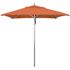 California Umbrella 7.5 ft. Square Silver Aluminum Commercial Market Patio Umbrella with Pulley Lift in Tuscan Sunbrella