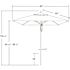 California Umbrella 7.5 ft. Square Silver Aluminum Commercial Market Patio Umbrella with Pulley Lift in Spa Sunbrella