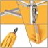 7.5 ft. Square Silver Aluminum Commercial Market Patio Umbrella with Pulley Lift in Sunflower Yellow Sunbrella