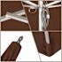 California Umbrella 7.5 ft. Square Silver Aluminum Commercial Market Patio Umbrella with Pulley Lift in Bay Brown Sunbrella