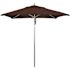 California Umbrella 7.5 ft. Square Silver Aluminum Commercial Market Patio Umbrella with Pulley Lift in Bay Brown Sunbrella