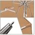 California Umbrella 7.5 ft. Silver Aluminum Commercial Market Patio Umbrella with Pulley Lift in Cocoa Sunbrella