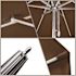 California Umbrella 7.5 ft. Silver Aluminum Commercial Market Patio Umbrella with Pulley Lift in Bay Brown Sunbrella