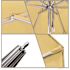 California Umbrella 7.5 ft. Silver Aluminum Commercial Market Patio Umbrella with Pulley Lift in Wheat Sunbrella