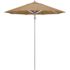 California Umbrella 7.5 ft. Silver Aluminum Commercial Market Patio Umbrella with Pulley Lift in Linen Sesame Sunbrella