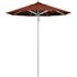 California Umbrella 7.5 ft. Silver Aluminum Commercial Market Patio Umbrella with Pulley Lift in Henna Sunbrella
