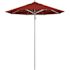 California Umbrella 7.5 ft. Silver Aluminum Commercial Market Patio Umbrella with Pulley Lift in Red Sunbrella