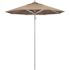 California Umbrella 7.5 ft. Silver Aluminum Commercial Market Patio Umbrella with Pulley Lift in Taupe Sunbrella