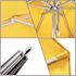 California Umbrella 7.5 ft. Silver Aluminum Commercial Market Patio Umbrella with Pulley Lift in Sunflower Yellow Sunbrella