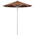 California Umbrella 7.5 ft. Silver Aluminum Commercial Market Patio Umbrella with Pulley Lift in Teak Sunbrella