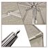 California Umbrella 7.5 ft. Silver Aluminum Commercial Market Patio Umbrella with Pulley Lift in Spectrum Dove Sunbrella