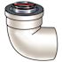 Rinnai 90-Degree Non-Condensing Venting Pipe Elbow for Tankless Water Heater