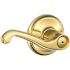 SCHLAGE Schlage Flair F Series Lever, Privacy, Grade AAA, Bright Brass
