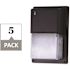Simply Conserve 100- Watt Equivalent Integrated LED Black Dusk to Dawn Wall Pack Light 4000K (5-Pack)