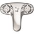 Seasons 4 in. Centerset Double-Handle Bathroom Faucet in Chrome, drilled for Pop-Up