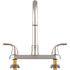 Seasons Raleigh Double-Handle Gooseneck Kitchen Faucet in Stainless Steel