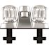 Seasons 4 in. Centerset Double-Handle Bathroom Faucet in Chrome, drilled for Pop-Up