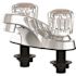 Seasons 4 in. Centerset Double-Handle Bathroom Faucet in Chrome, drilled for Pop-Up