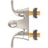 Seasons Anchor Point 4 in. Centerset Double-Handle Bathroom Faucet in Brushed Nickel, Drilled For Pop Up