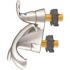 Seasons Anchor Point 4 in. Centerset Double-Handle Bathroom Faucet in Brushed Nickel, Drilled For Pop Up