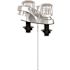 Seasons 4 in. Centerset Double-Handle Bathroom Faucet in Chrome with Pop-Up Assembly