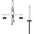 Seasons Single-Handle Standard Kitchen Faucet in Chrome with White Side Sprayer