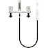 Seasons Double-Handle Standard Kitchen Faucet in Chrome with White Side Sprayer
