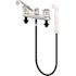 Seasons Double-Handle Standard Kitchen Faucet in Chrome with White Side Sprayer