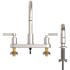 Seasons Westwind Double-Handle Kitchen Faucet with Side Sprayer in Stainless Steel