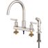 Seasons Westwind Double-Handle Kitchen Faucet with Side Sprayer in Stainless Steel