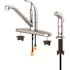Seasons Anchor Point Single-Handle Standard Kitchen Faucet with Side Spray in Stainless Steel