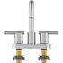 Seasons Westwind 4 in. Centerset Double-Handle High-Arc Bathroom Faucet in Brushed Nickel with Push Pop-Up