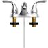 Seasons Premier 4 in. Centerset 2-Handle Bathroom Faucet with Brass Pop-Up in Chrome