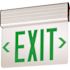 Lithonia Lighting EDGR 3.8-Volt Mirrored Integrated LED Emergency Exit Sign with Red Letters