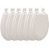 Beveled Edge Round Wood Closed Front Toilet Seat in. White