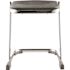 National Public Seating 18 in. Elephant Z-Stool, Black Seat and Chrome Frame