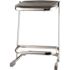 National Public Seating 22 in. Elephant Z-Stool, Black Seat and Chrome Frame