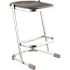 National Public Seating 24 in. Elephant Z-Stool, Black Seat and Chrome Frame