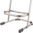 National Public Seating 22 in. Elephant Z-Stool With Backrest, Black Seat and Chrome Frame