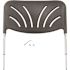 National Public Seating 22 in. Elephant Z-Stool With Backrest, Black Seat and Chrome Frame