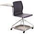 National Public Seating Chair on the Go, Blue, Fiberglass-Reinforced Polypropylene Seat, Mobile Chair with Tablet Arm